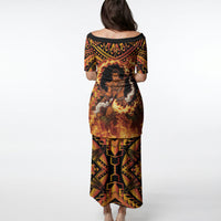 Samoa Siva Afi Dance Fireknife Puletasi Samoan Tribal Motif Dancing in the Fire