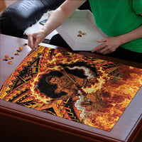 Samoa Siva Afi Dance Fireknife Puzzle Samoan Tribal Motif Dancing in the Fire