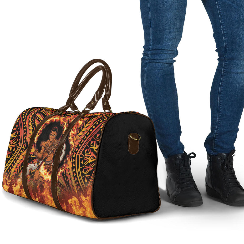 Samoa Siva Afi Dance Fireknife Travel Bag Samoan Tribal Motif Dancing in the Fire