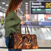 Samoa Siva Afi Dance Fireknife Travel Bag Samoan Tribal Motif Dancing in the Fire