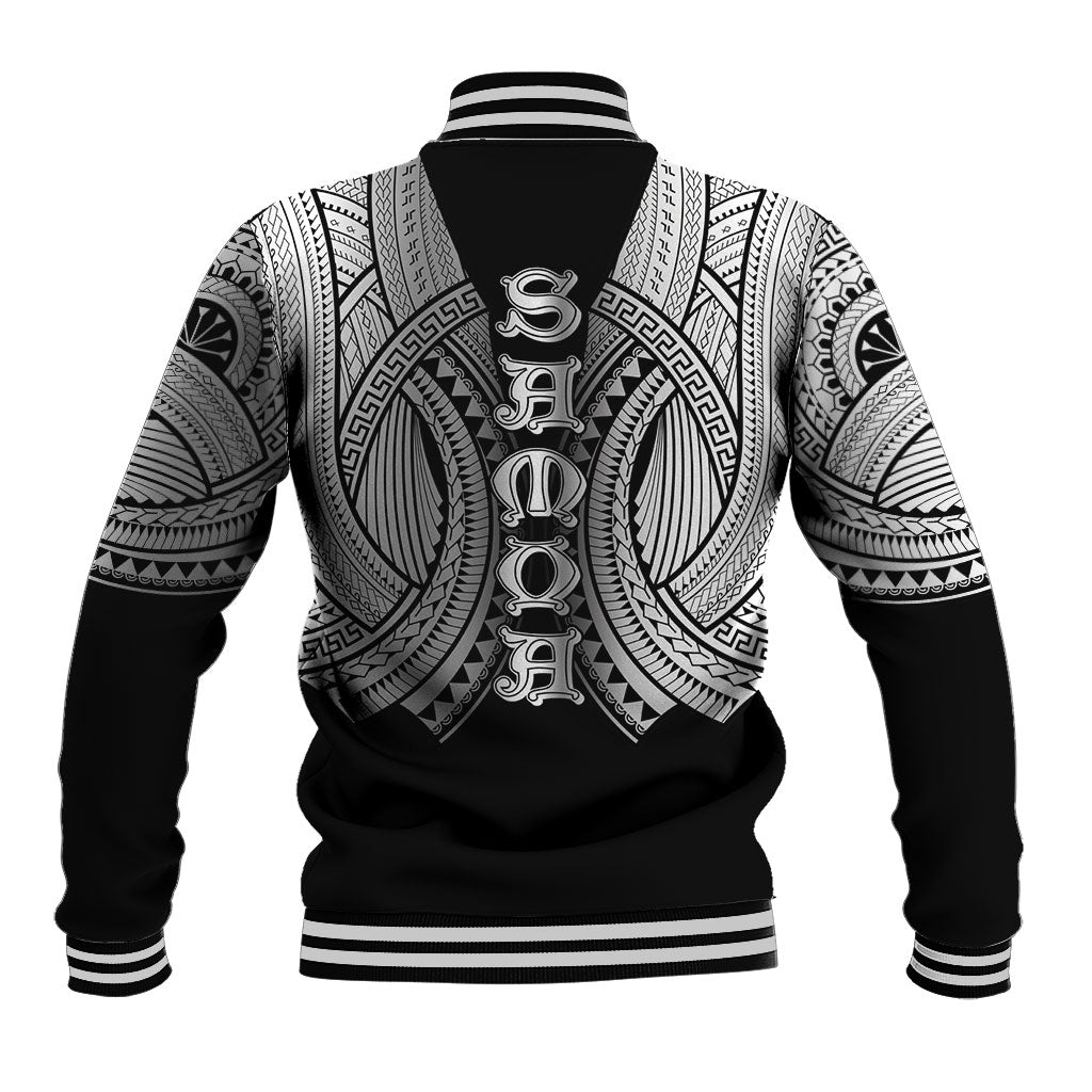 Samoan Ula Nifo Afi Tribal Baseball Jacket Polynesian Pattern