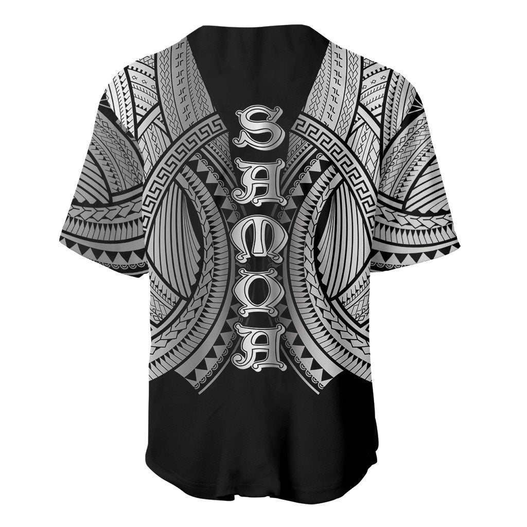 Samoan Ula Nifo Afi Tribal Baseball Jersey Polynesian Pattern