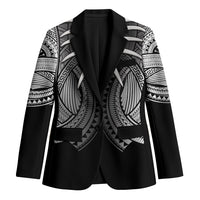 Samoan Ula Nifo Afi Tribal Blazer Polynesian Pattern