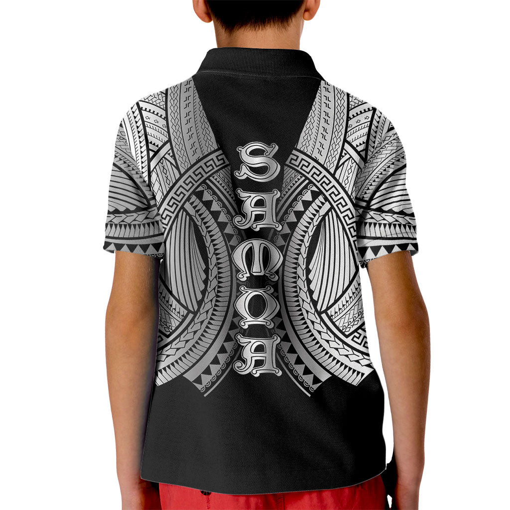 Samoan Ula Nifo Afi Tribal Kid Polo Shirt Polynesian Pattern