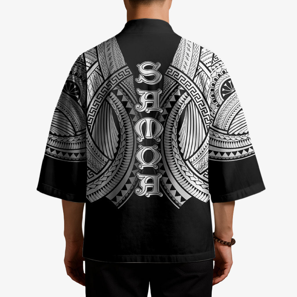 Samoan Ula Nifo Afi Tribal Kimono Polynesian Pattern