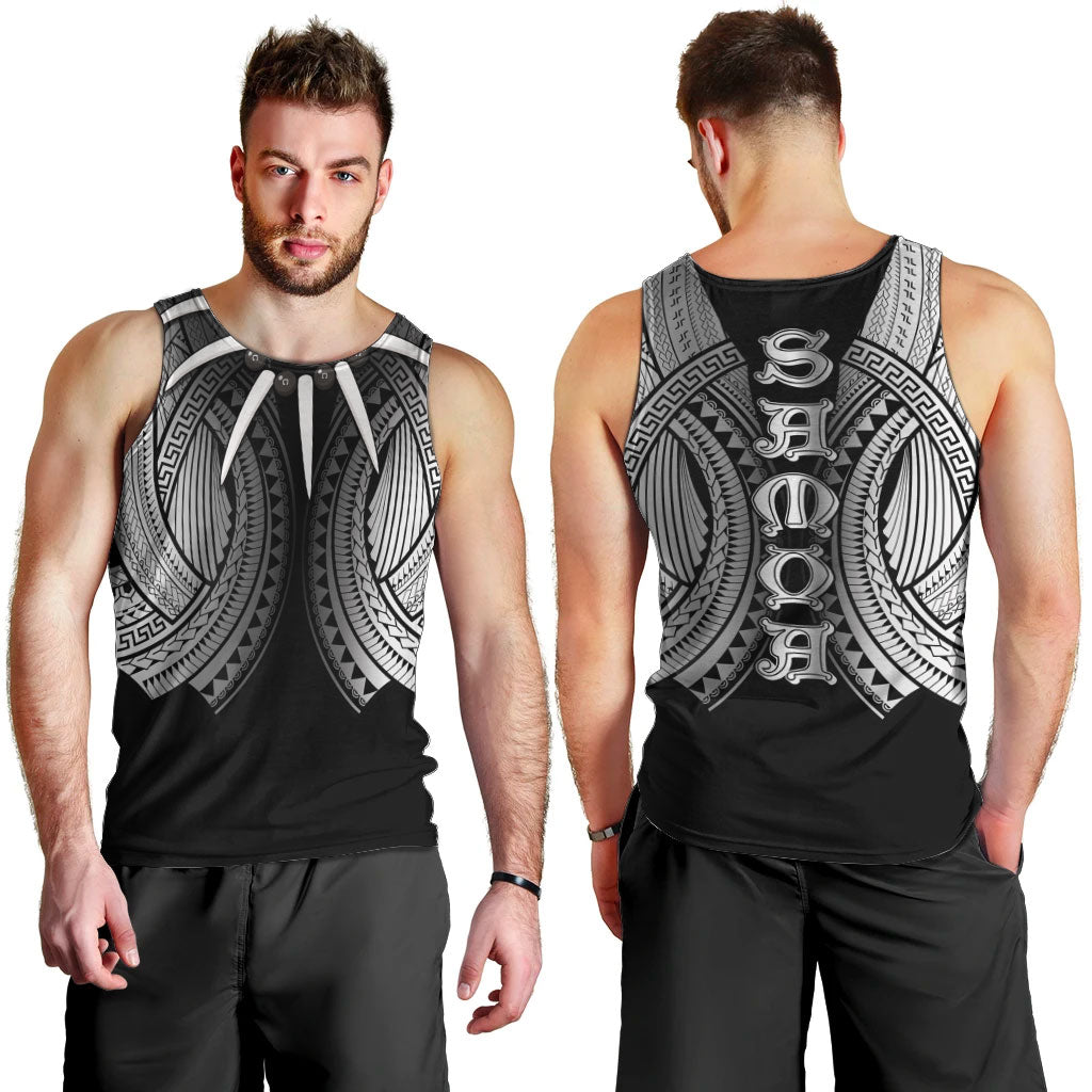 Samoan Ula Nifo Afi Tribal Men Tank Top Polynesian Pattern