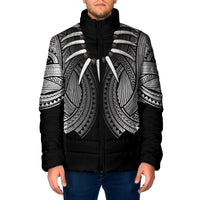 Samoan Ula Nifo Afi Tribal Padded Jacket Polynesian Pattern