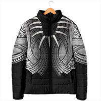 Samoan Ula Nifo Afi Tribal Padded Jacket Polynesian Pattern