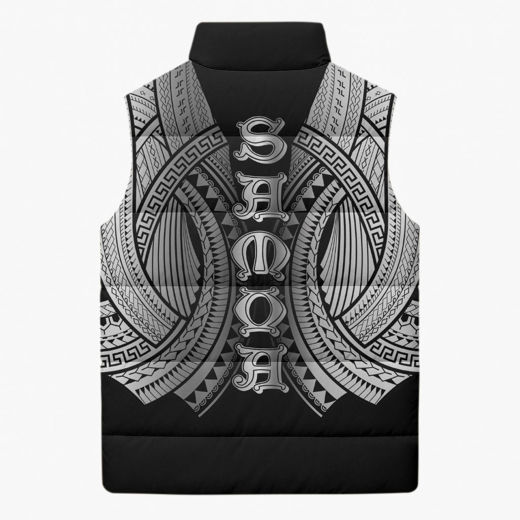 Samoan Ula Nifo Afi Tribal Sleeveless Puffer Jacket Polynesian Pattern