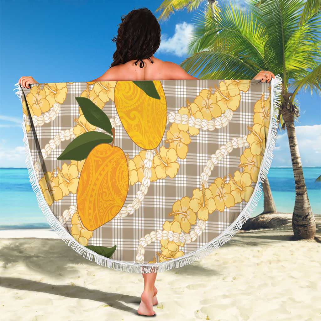 Maku'e Hawaiian Mango Palaka Beach Blanket Aloha Hibiscus Pikake Lei