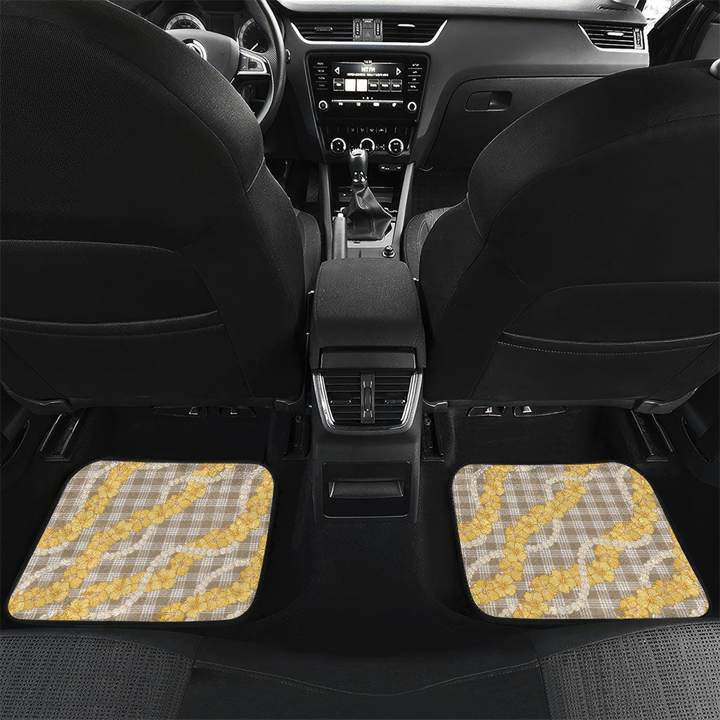 Maku'e Hawaiian Mango Palaka Car Mats Aloha Hibiscus Pikake Lei