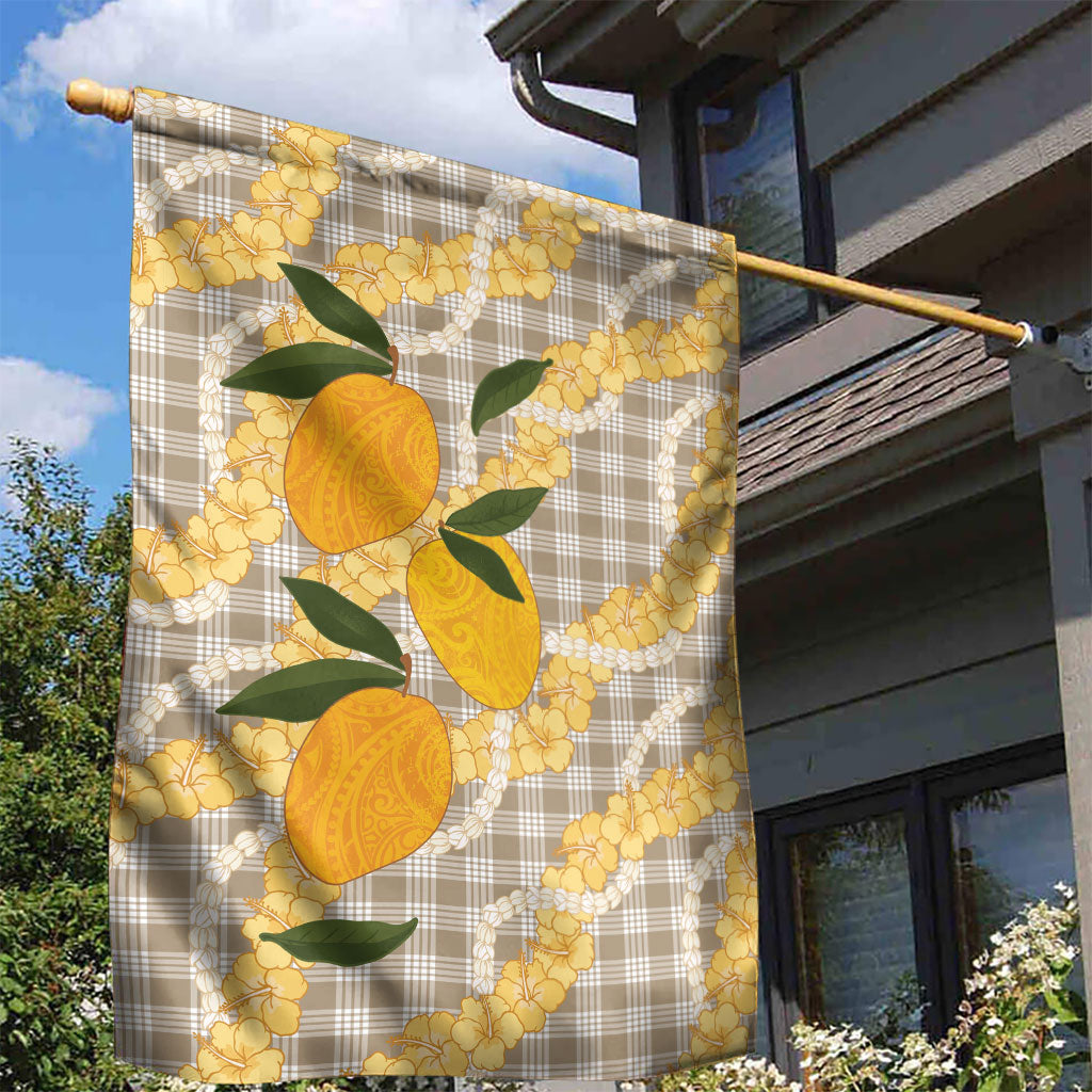 Maku'e Hawaiian Mango Palaka Garden Flag Aloha Hibiscus Pikake Lei