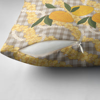 Maku'e Hawaiian Mango Palaka Pillow Cover Aloha Hibiscus Pikake Lei