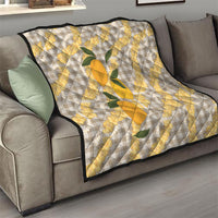 Maku'e Hawaiian Mango Palaka Quilt Aloha Hibiscus Pikake Lei