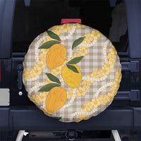 Maku'e Hawaiian Mango Palaka Spare Tire Cover Aloha Hibiscus Pikake Lei