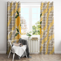 Maku'e Hawaiian Mango Palaka Window Curtain Aloha Hibiscus Pikake Lei