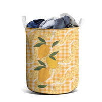 Alani Hawaiian Mango Palaka Laundry Basket Aloha Hibiscus Pikake Lei