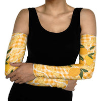 Alani Hawaiian Mango Palaka Arm Sleeves Aloha Hibiscus Pikake Lei