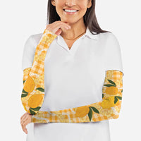 Alani Hawaiian Mango Palaka Arm Sleeves Aloha Hibiscus Pikake Lei