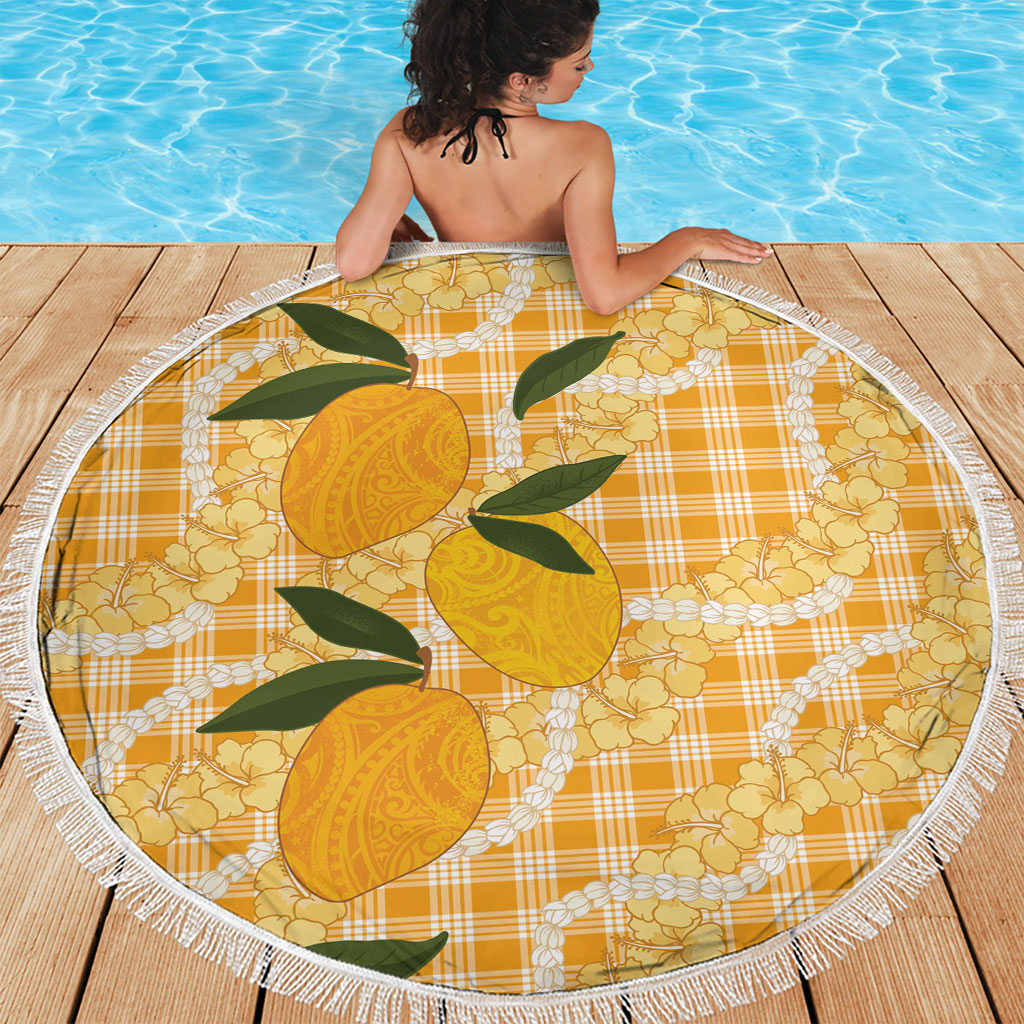 Alani Hawaiian Mango Palaka Beach Blanket Aloha Hibiscus Pikake Lei