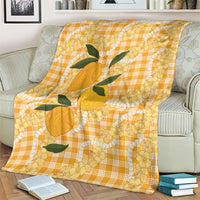 Alani Hawaiian Mango Palaka Blanket Aloha Hibiscus Pikake Lei