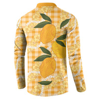 Alani Hawaiian Mango Palaka Button Sweatshirt Aloha Hibiscus Pikake Lei