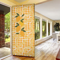 Alani Hawaiian Mango Palaka Door Cover Aloha Hibiscus Pikake Lei
