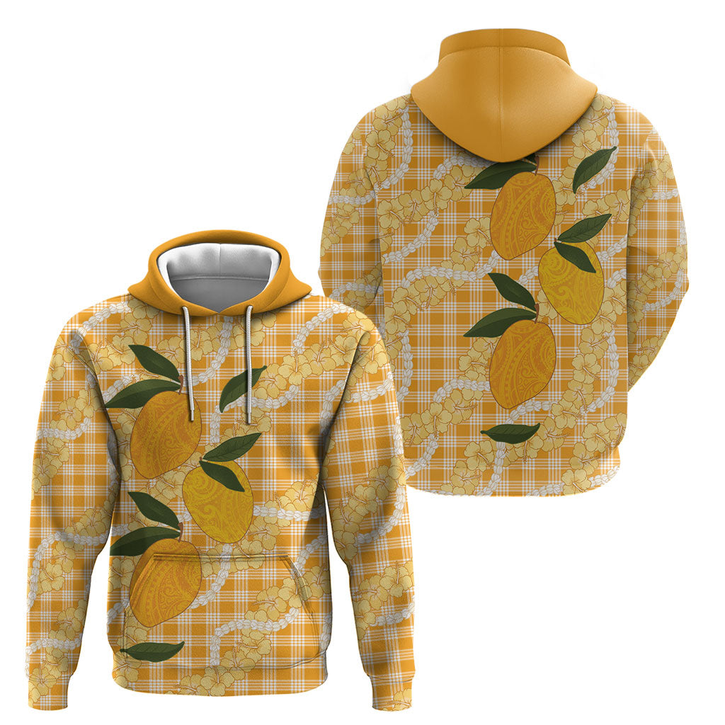 Alani Hawaiian Mango Palaka Hoodie Aloha Hibiscus Pikake Lei