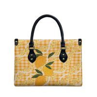 Alani Hawaiian Mango Palaka Leather Bag Aloha Hibiscus Pikake Lei