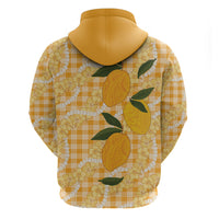 Alani Hawaiian Mango Palaka Zip Hoodie Aloha Hibiscus Pikake Lei