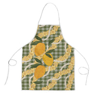 Uliuli Ahiahia Hawaiian Mango Palaka Apron Aloha Hibiscus Pikake Lei