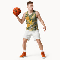 Uliuli Ahiahia Hawaiian Mango Palaka Basketball Jersey Aloha Hibiscus Pikake Lei