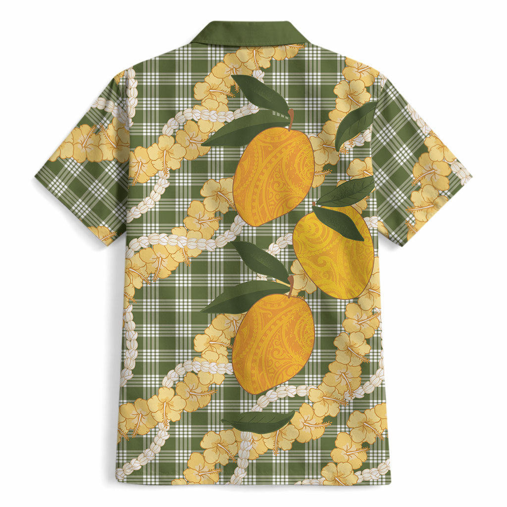 Uliuli Ahiahia Hawaiian Mango Palaka Hawaiian Shirt Aloha Hibiscus Pikake Lei