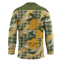 Uliuli Ahiahia Hawaiian Mango Palaka Hockey Jersey Aloha Hibiscus Pikake Lei