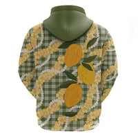 Uliuli Ahiahia Hawaiian Mango Palaka Hoodie Aloha Hibiscus Pikake Lei