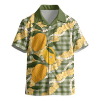 Uliuli Ahiahia Hawaiian Mango Palaka Kid Hawaiian Shirt Aloha Hibiscus Pikake Lei