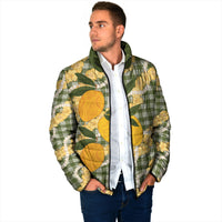 Uliuli Ahiahia Hawaiian Mango Palaka Padded Jacket Aloha Hibiscus Pikake Lei