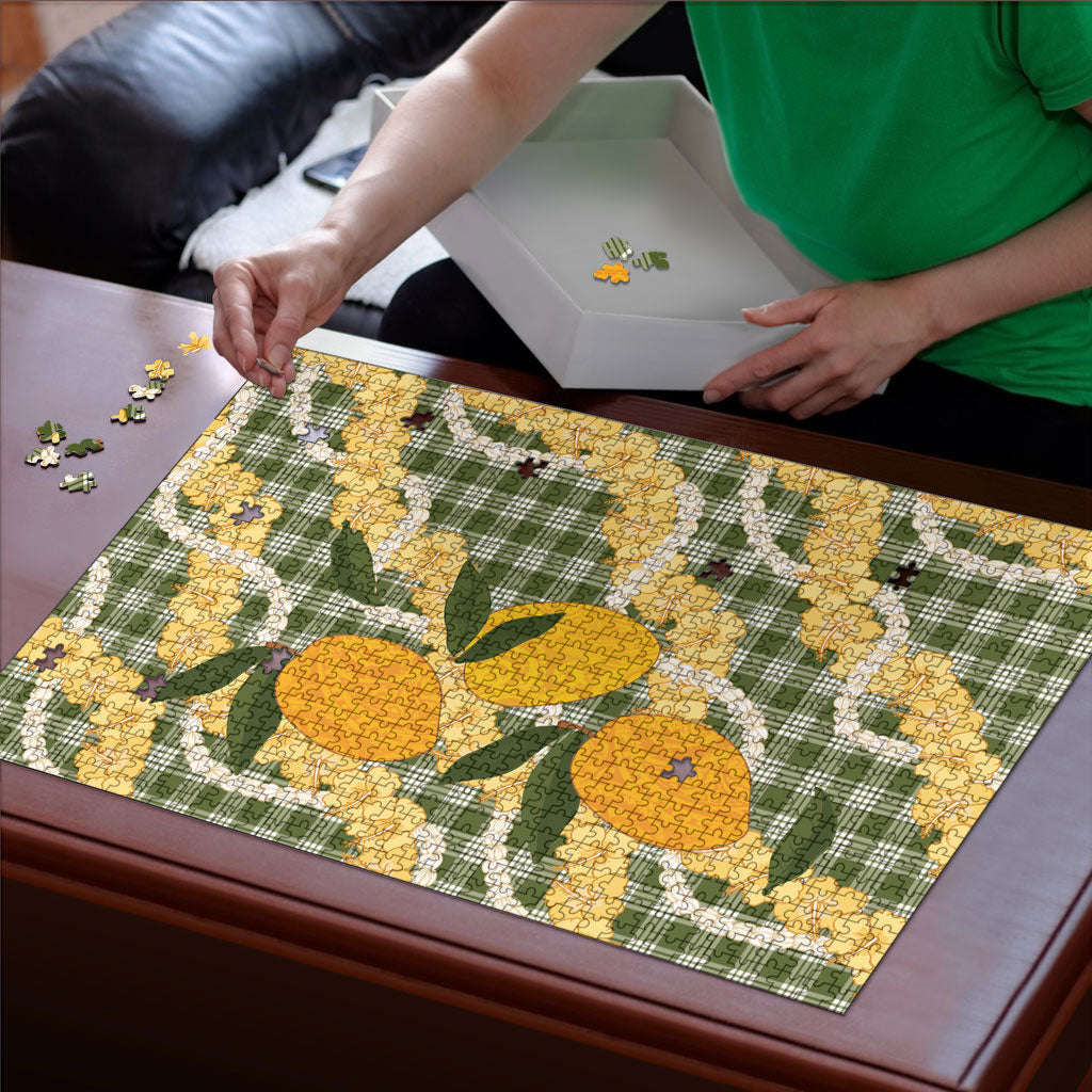 Uliuli Ahiahia Hawaiian Mango Palaka Puzzle Aloha Hibiscus Pikake Lei