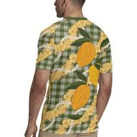 Uliuli Ahiahia Hawaiian Mango Palaka Rugby Jersey Aloha Hibiscus Pikake Lei