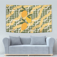 Uliuli Ahiahia Hawaiian Mango Palaka Tapestry Aloha Hibiscus Pikake Lei