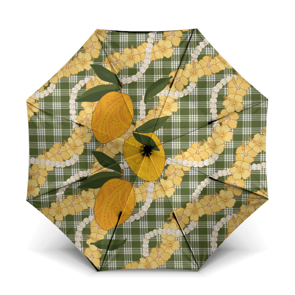 Uliuli Ahiahia Hawaiian Mango Palaka Umbrella Aloha Hibiscus Pikake Lei