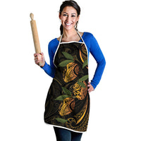 Hawaiian Mango Tribal Tattoo Apron Gold Pacific Traditional Pattern