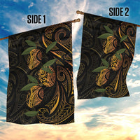 Hawaiian Mango Tribal Tattoo Garden Flag Gold Pacific Traditional Pattern