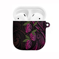 Hawaiian Mango Tribal Tattoo AirPods Case Pink Pacific Traditional Pattern
