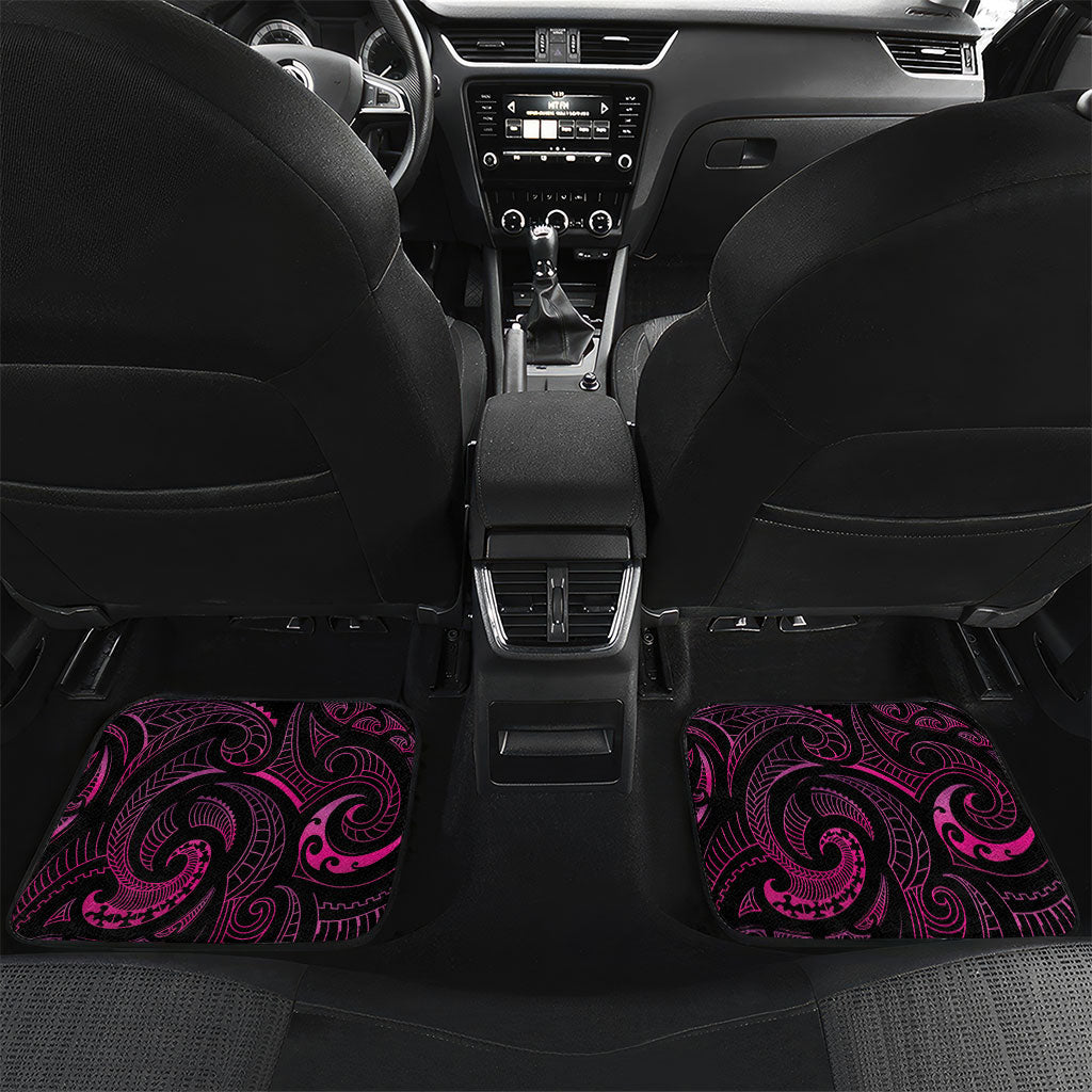 Hawaiian Mango Tribal Tattoo Car Mats Pink Pacific Traditional Pattern