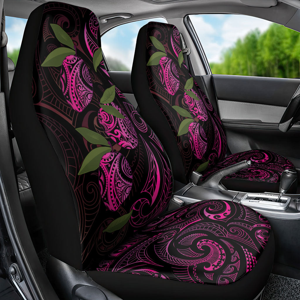 Hawaiian Mango Tribal Tattoo Car Seat Cover Pink Pacific Traditional Pattern