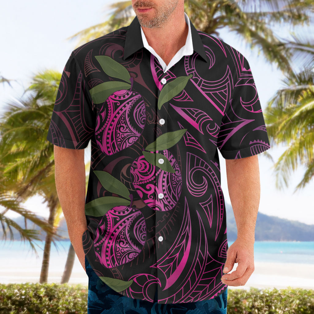 Hawaiian Mango Tribal Tattoo Hawaiian Shirt Pink Pacific Traditional Pattern