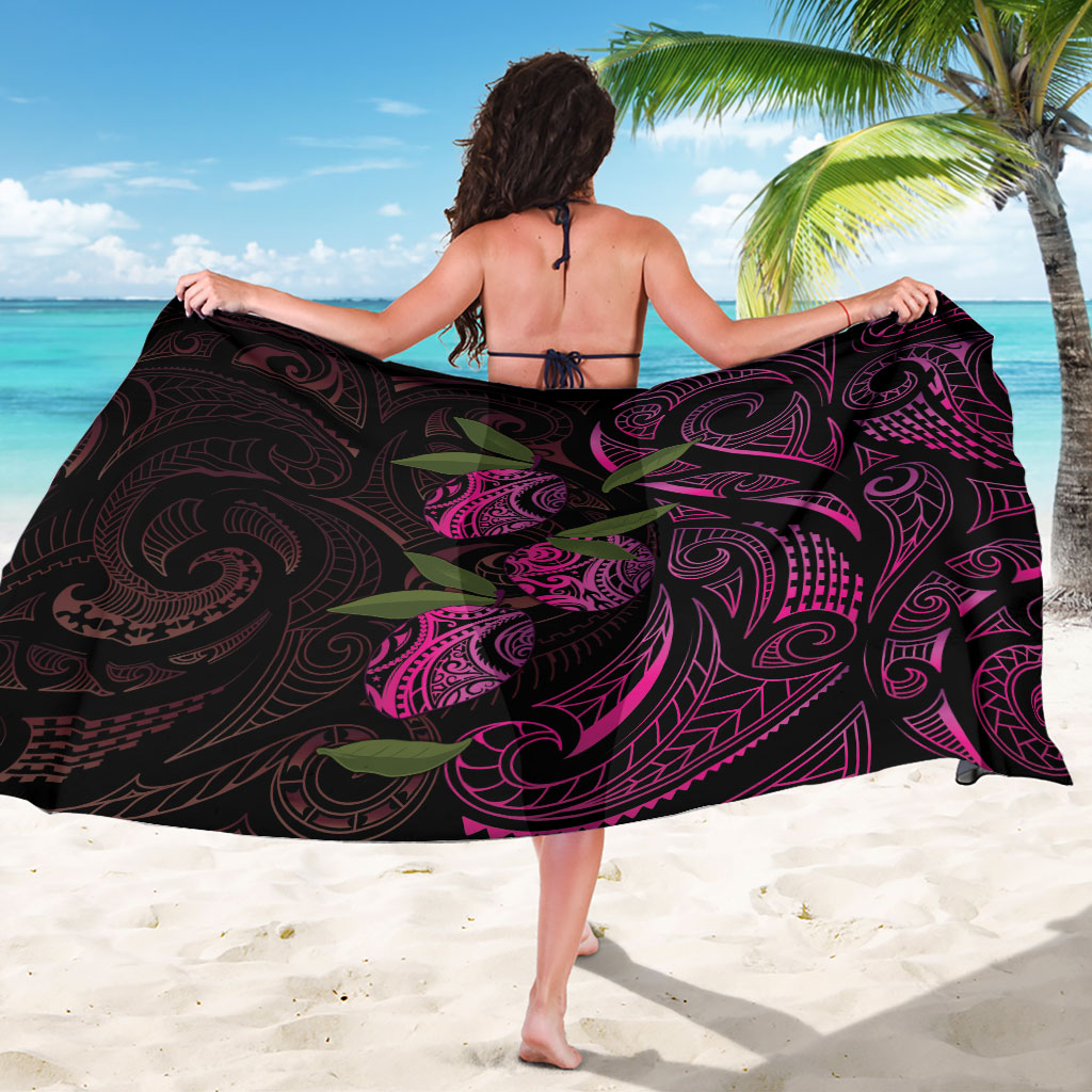 Hawaiian Mango Tribal Tattoo Sarong Pink Pacific Traditional Pattern