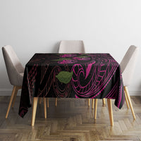 Hawaiian Mango Tribal Tattoo Tablecloth Pink Pacific Traditional Pattern
