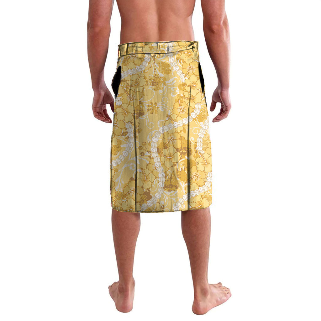 Hawaiian Mango Ukulele Lavalava Retro Yellow Hibiscus Pikake Lei